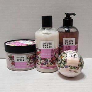 New Find Your Happy Place - Wrapped in Your Arms - Lotion, Scrub, Bomb & Hand